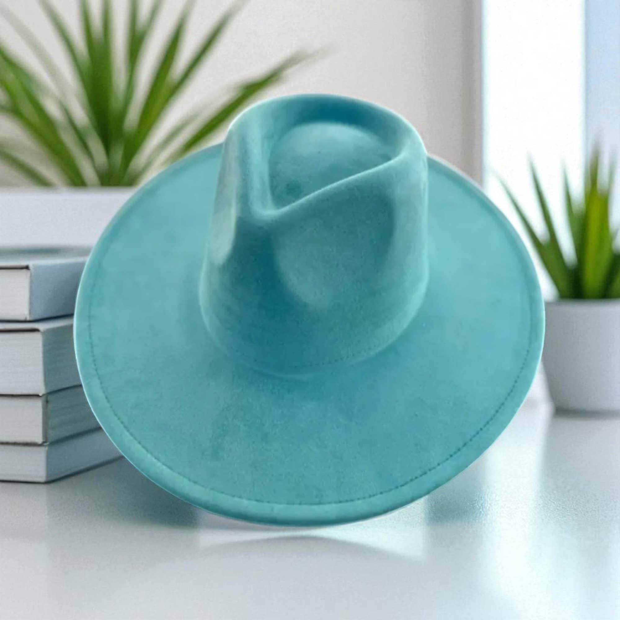 One and Only Accessories - Wholesale Fedora - Women's - Vegan Suede Wide Brim Rancher Hat  5