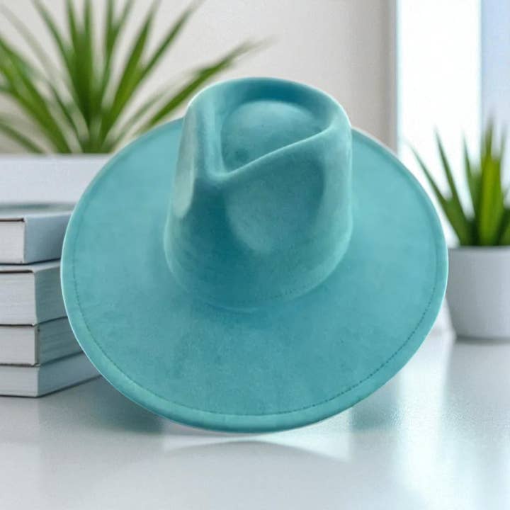 One and Only Accessories - Wholesale Fedora - Women's - Vegan Suede Wide Brim Rancher Hat 5