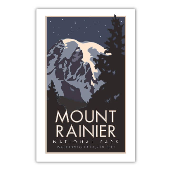 Mt. Póster de Rainier, Washington para venta al por mayor de Travel Posters by M&W Design Co.