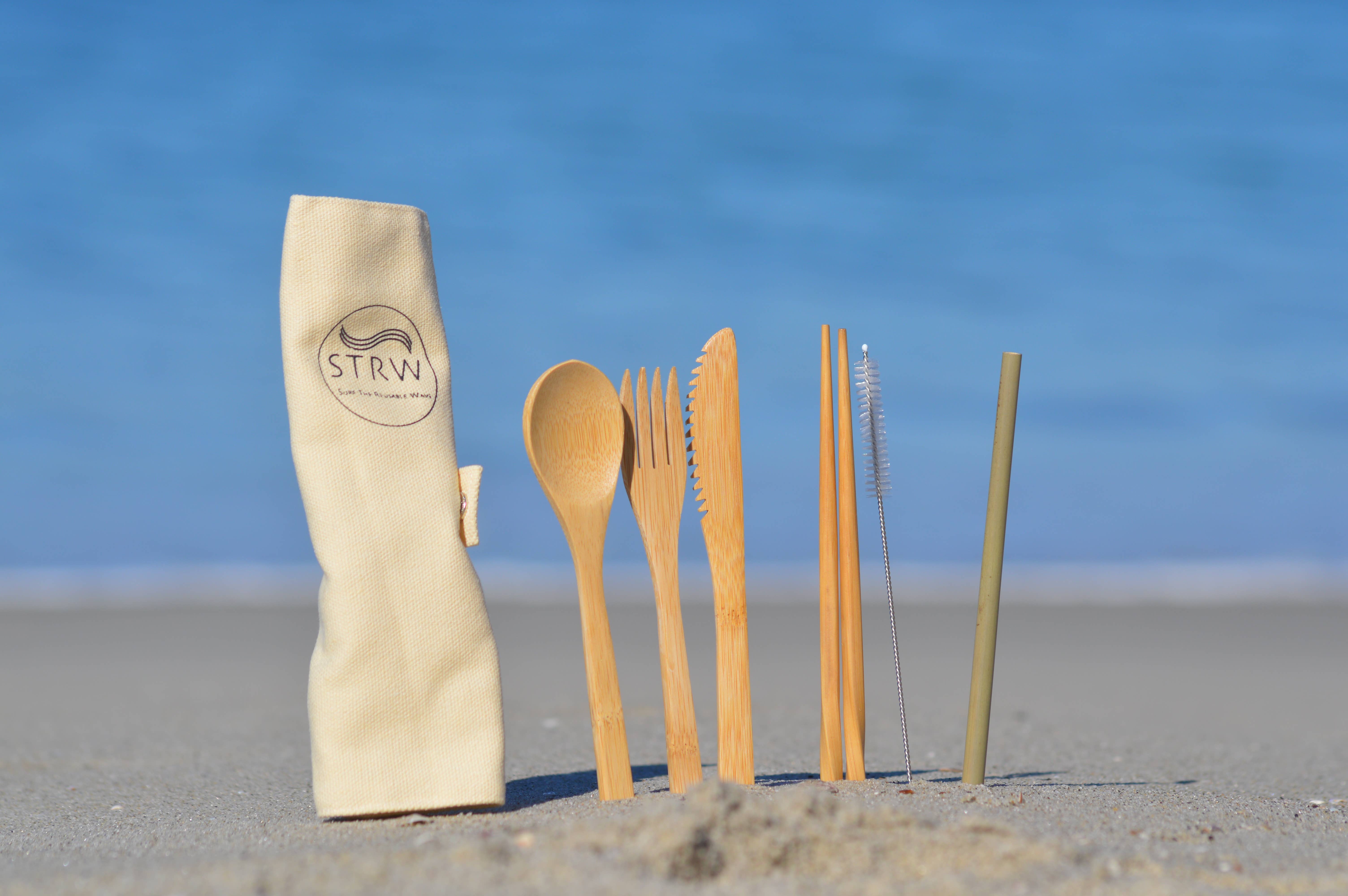 STRW Co. - Wholesale Assorted Cutlery Set - Reusable Bamboo Cutlery1