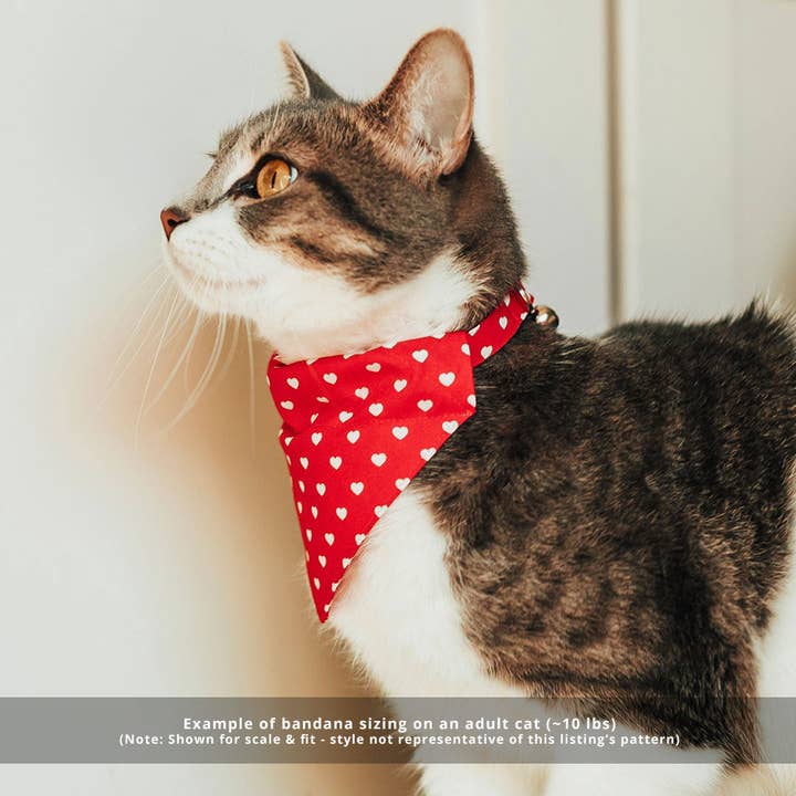Made By Cleo – Großhandel Haustierschal – Katze/Hund – „Cozy Cabin Red“ - Halstuch für Katze und kleinen Hund