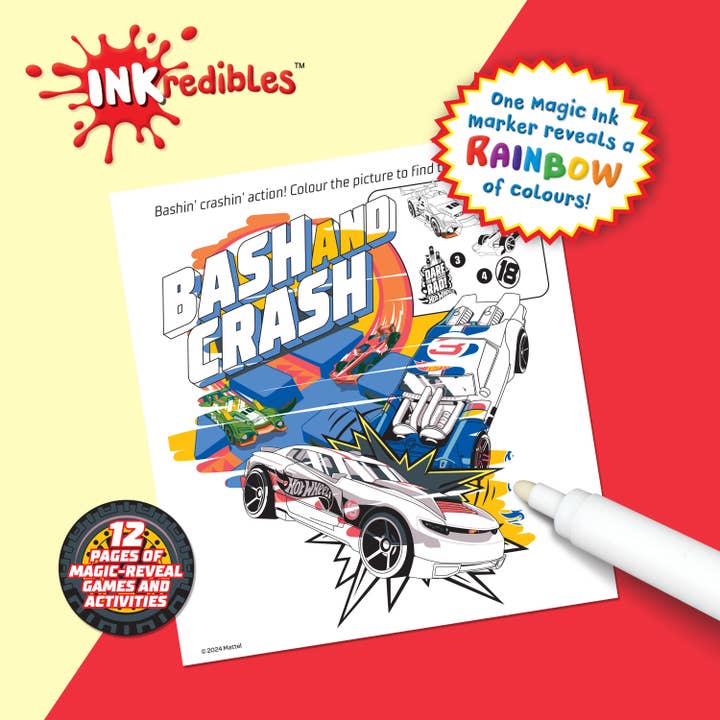 Hinkler Australia - Wholesale Colouring and activity book – kids and baby - Inkredibles Magic Ink Hot Wheels1