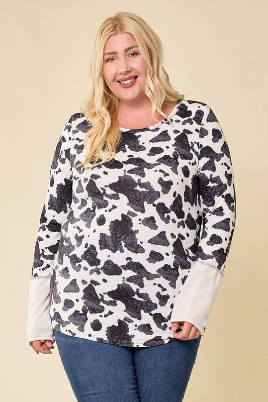 lovely melody – Sweatshirt - Mulher por atacado – Moletom LMT3553PL-plus size com estampa animal Lulas3