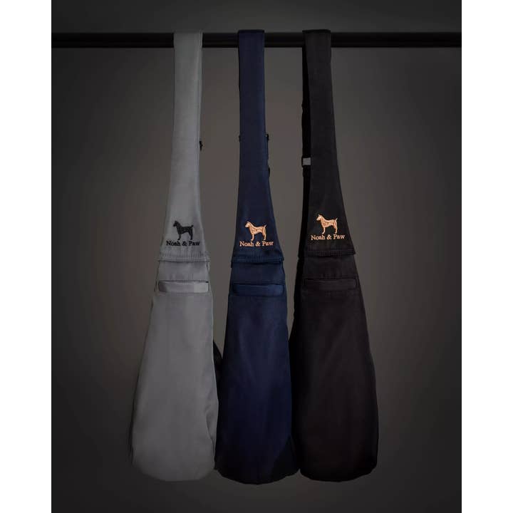 NOAH AND PAW LLC - Wholesale Pet Carrier - Cat/Dog - Premium Twill Pet sling Carrier, Snap Style, Black19