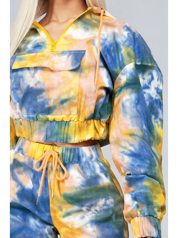 Multi Mix Tie-Dye Print Two-Piece Set for wholesale on Faire