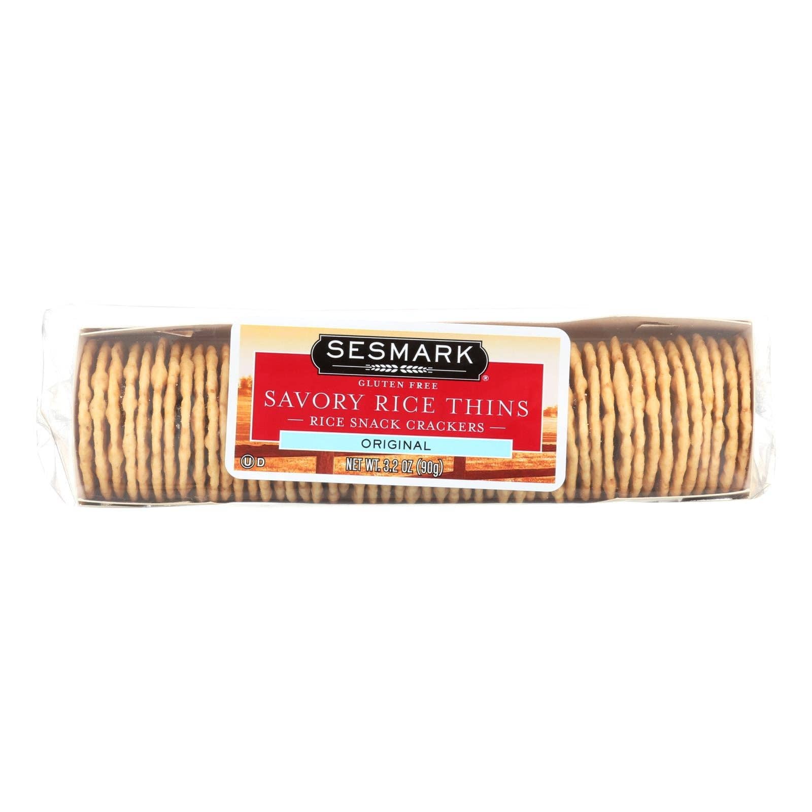 Ware Spark - Wholesale Crackers - Sesmark Foods Savory Rice Thins - Original - Case Of 12 - 3.2 Oz.0