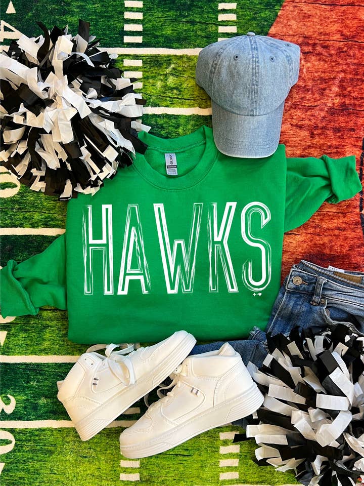 Distressed Team Custom Sweatshirt (SPIRIT1086-DTF-SS) for wholesale by Hustle+Heart