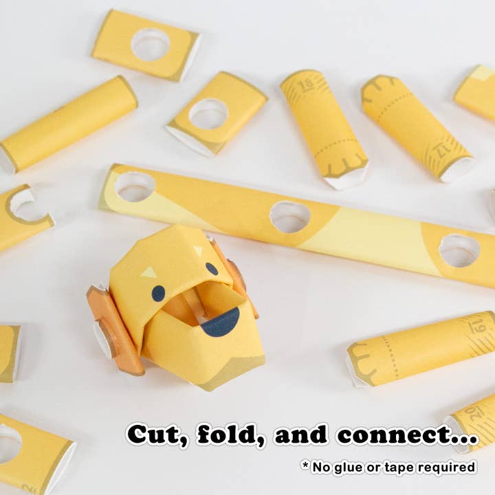 Magnote - Wholesale DIY Craft Kit - PIPEROID animals Dogs Golden Retriever - paper craft kit