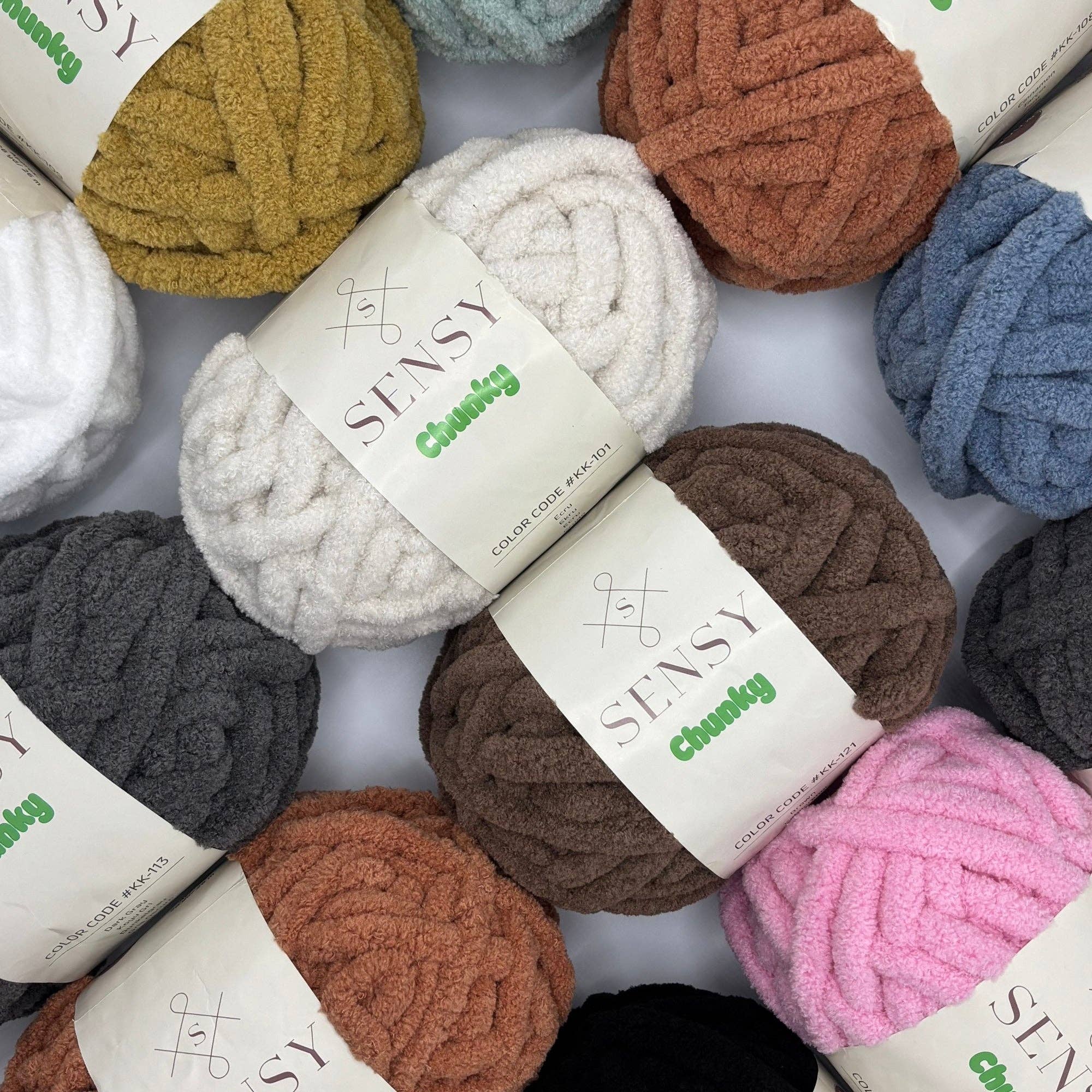 Sensy - Wholesale Yarn - Sensy Chunky Yarn, Blanket Yarn, 7 oz, 28 Yards, Gauge 7 Jumbo24
