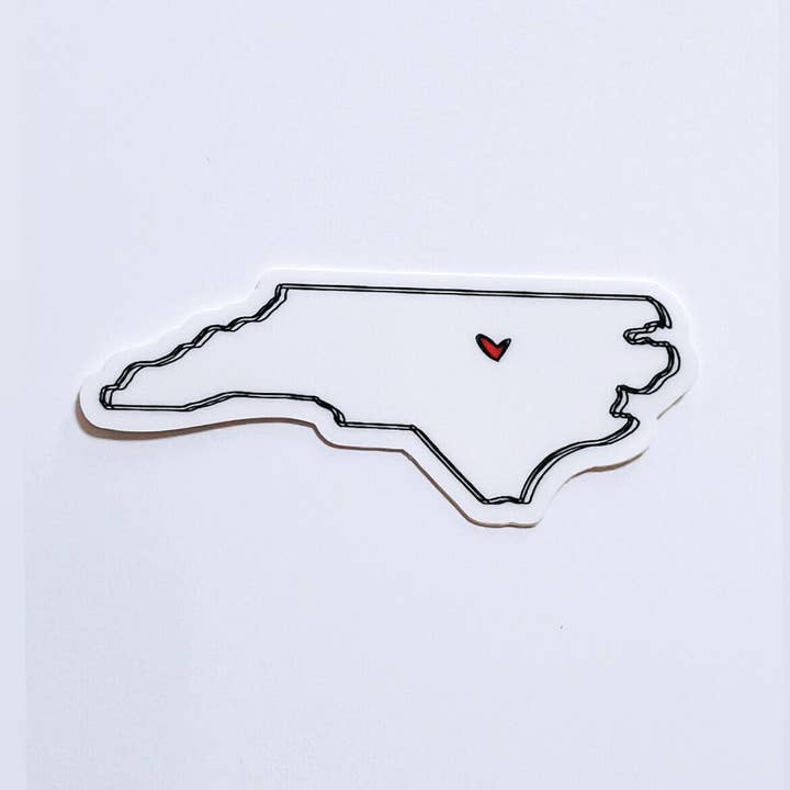 Positively North Carolina - Wholesale Sticker - North Carolina Heart Travel & Road Trip Stickers4
