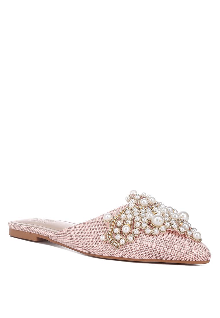 Rag Company - Wholesale Mules - Women's - ASTRE Embellished Delicate Pearl Mules9