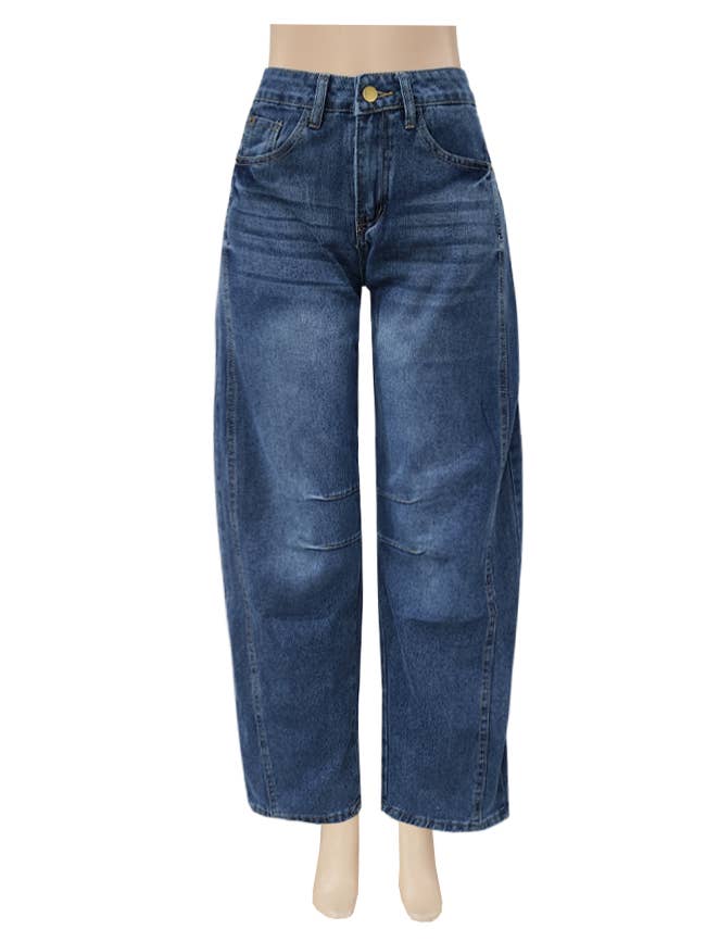 Loose-Fitting Wide-Leg Low-Rise Denim Trousers for wholesale by Rosa Clothing