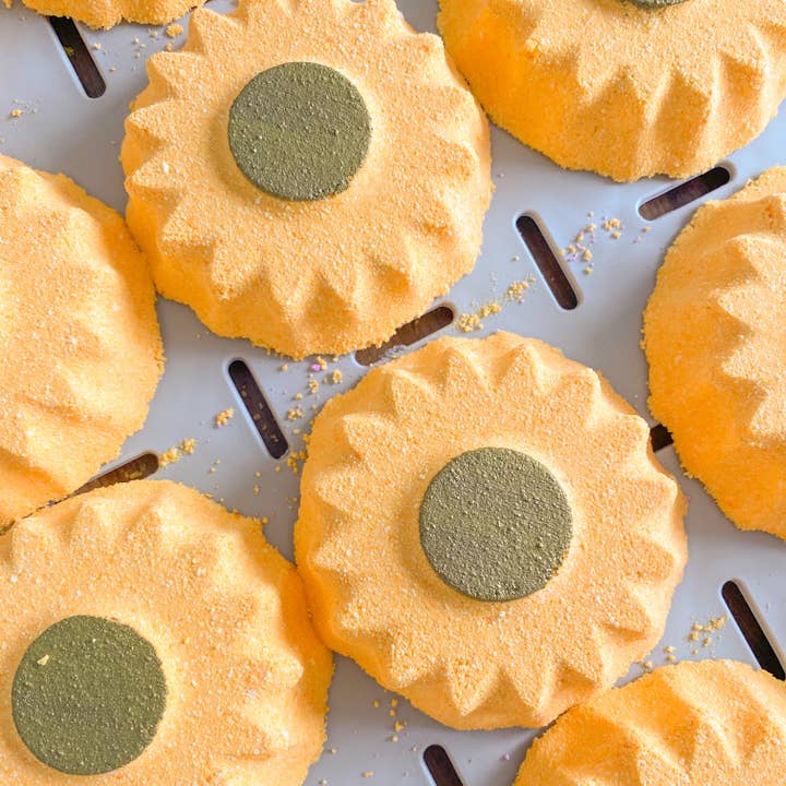 Sunny Sunflower Bath Bomb for wholesale by Bathe Enchanted