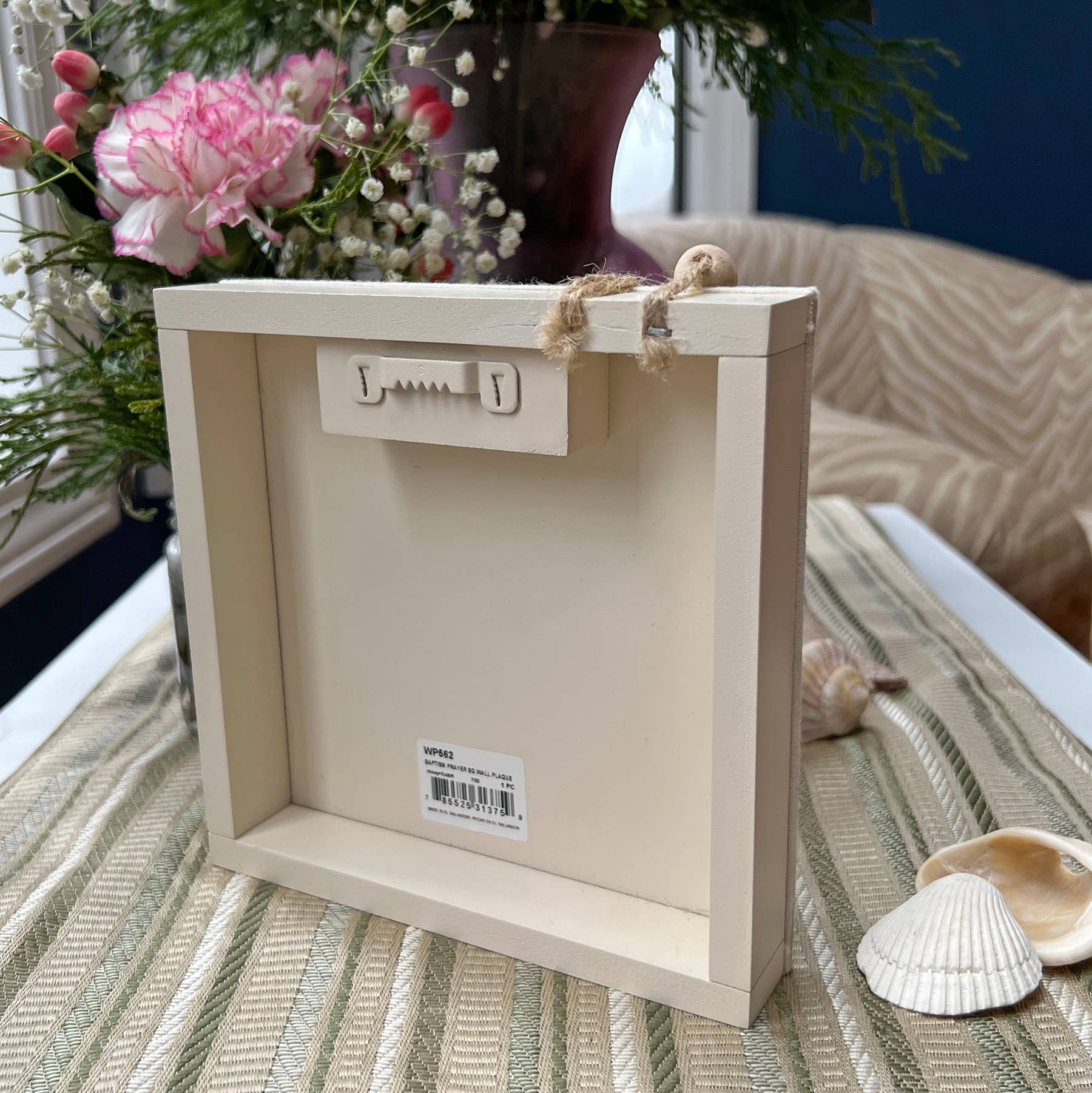 Abbey + CA Gift - Wholesale Plaque - Blue Baptism Prayer Fabric Plaque4