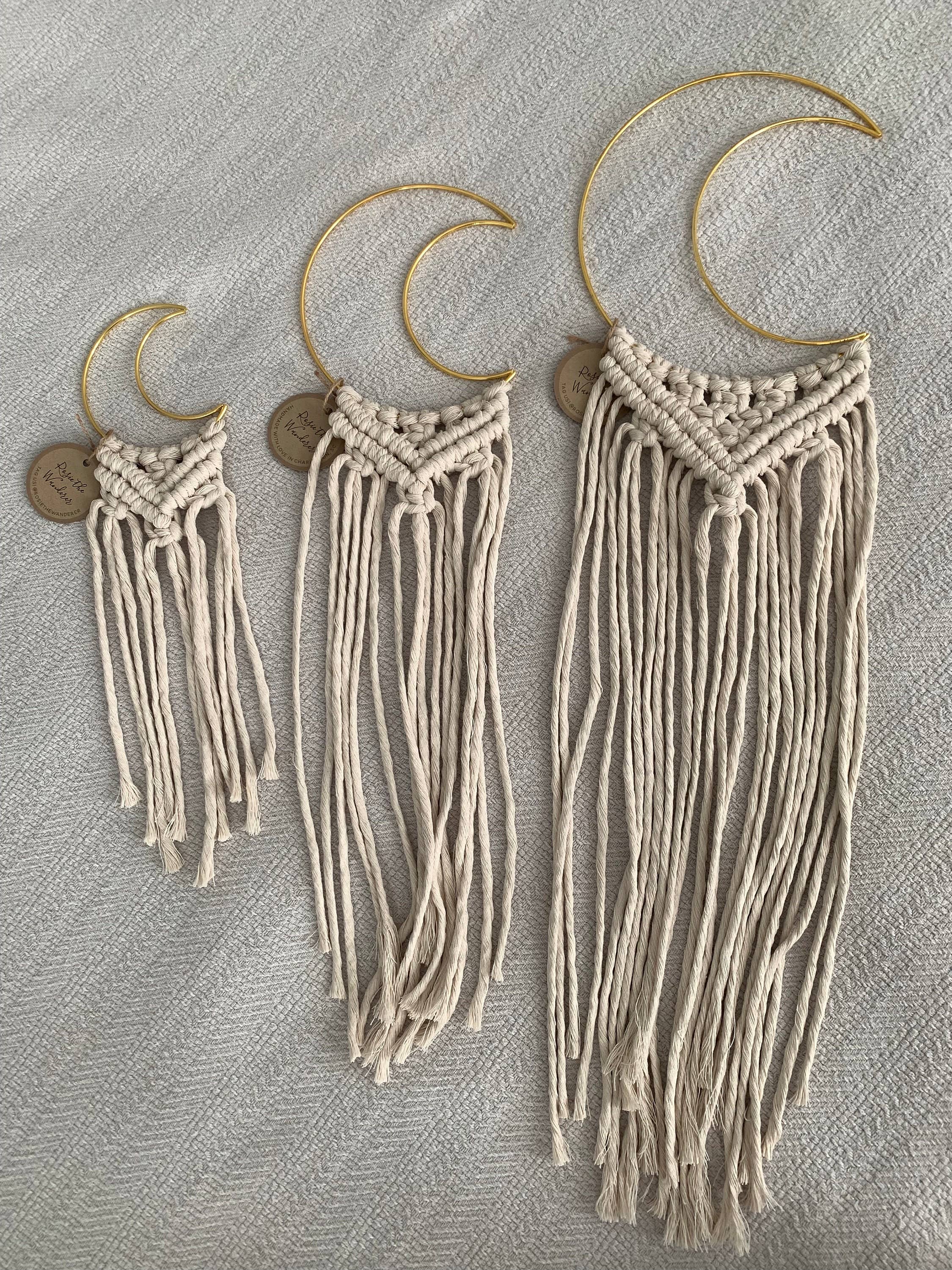 Rosie the Wanderer, Handmade Macramé - Wholesale Dream Catcher - Macrame Moons- Mooncatcher- Dreamcatcher- Moonchild0