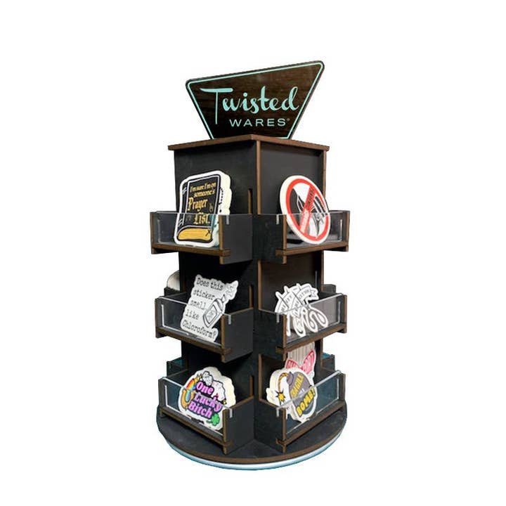 Stickers Display for wholesale by Twisted Wares