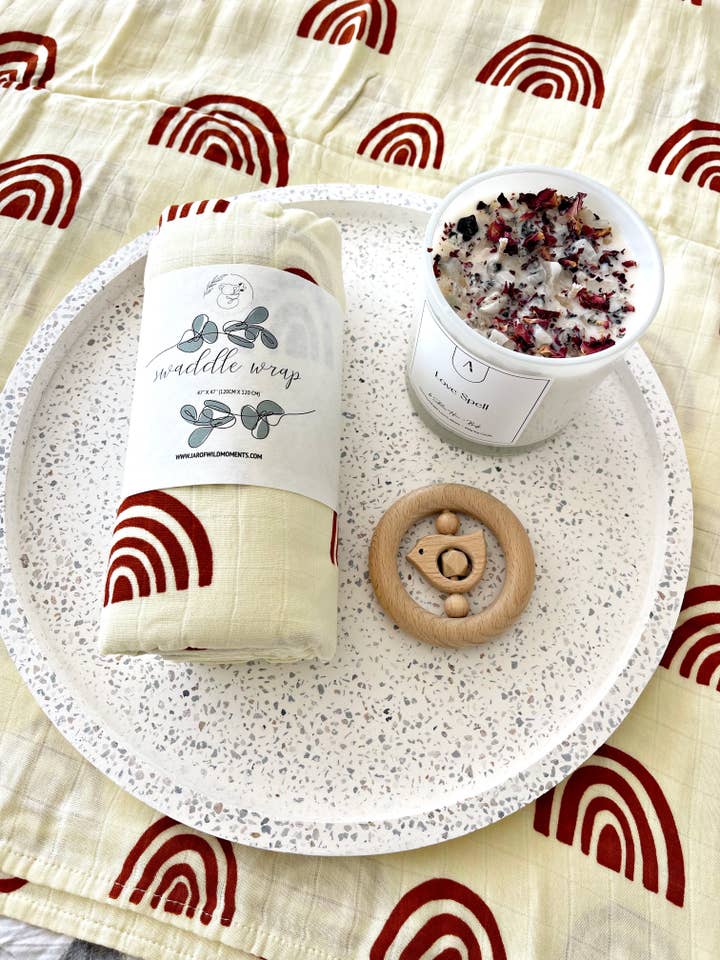 JAR OF WILD MOMENTS - Wholesale Swaddle – Baby - BABY MUSLIN SWADDLE - RAINBOW