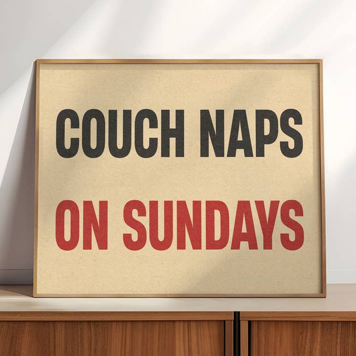Tejas Country Club - Wholesale Poster - Couch Naps On Sundays Poster Print0