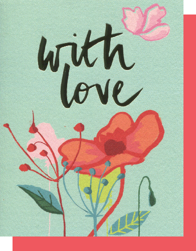 Big Wheel Press – wholesale Birthday card – Wild Poppies0