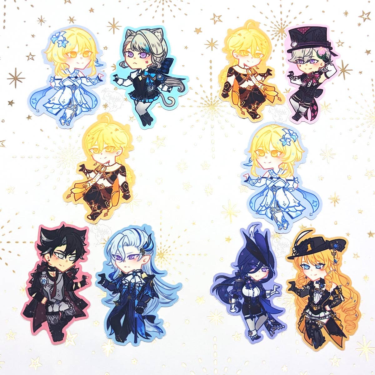 squibblefu - Wholesale Sticker - GenShip Friends: Fontaine Edition | Genshin Impact | Vinyl Stickers1