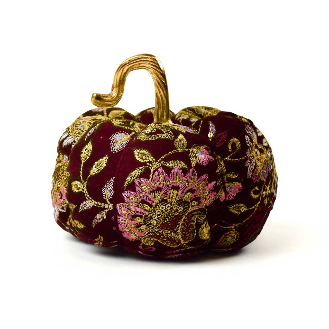 SERRV International - Wholesale Decorative Tabletop Object - Glittering Velvet Pumpkins - Set of 33
