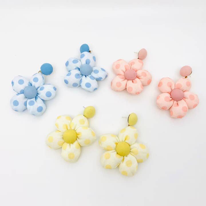 Fabric Flower Fashion Post Earrings and other Purchase Wholesale fabric flowers. Free Returns & Net 60 Terms on Faire trending on Faire.