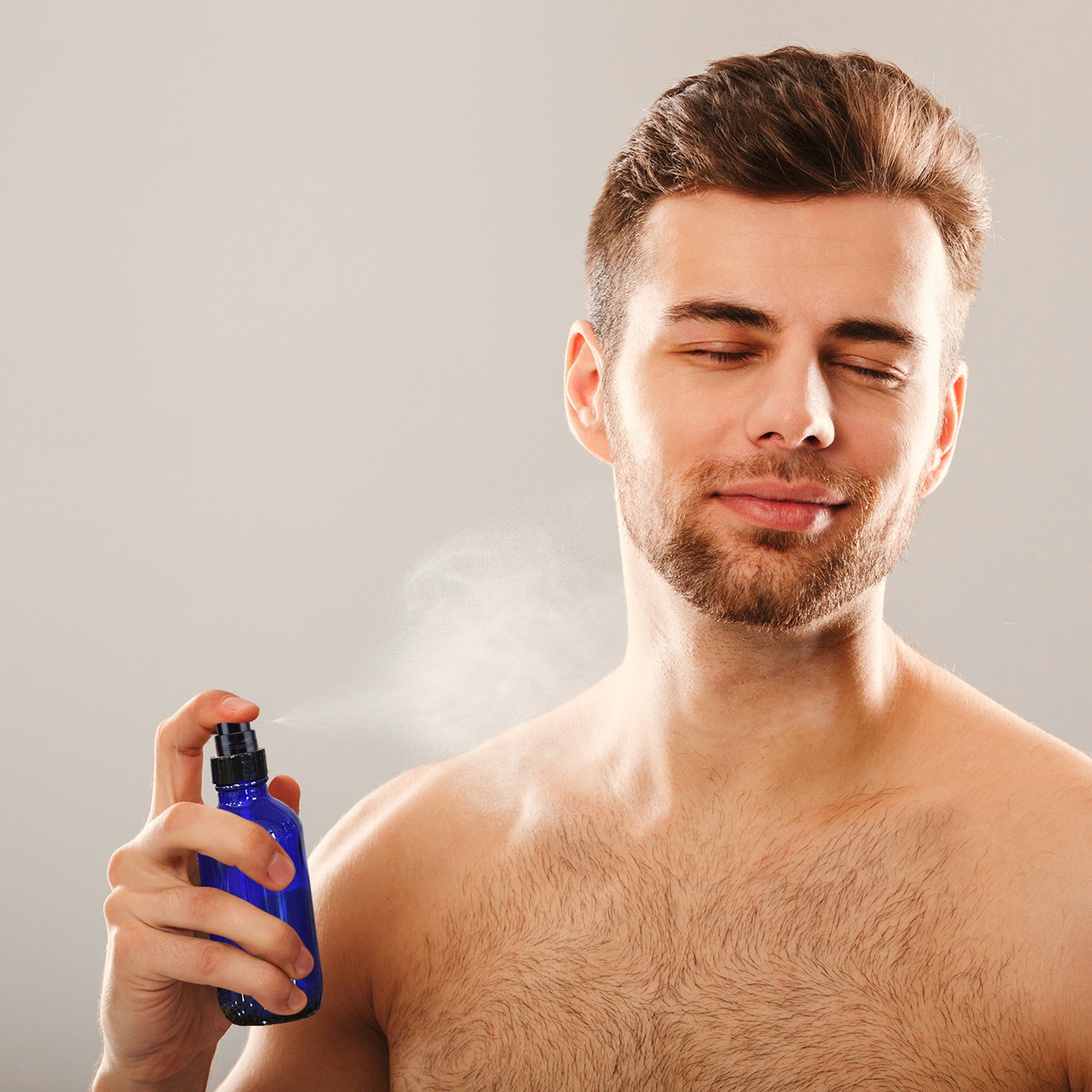 Nevlers - Wholesale Spray bottle - Cobalt Blue Glass Spray Bottles - 4 oz. (Pack of 24)8