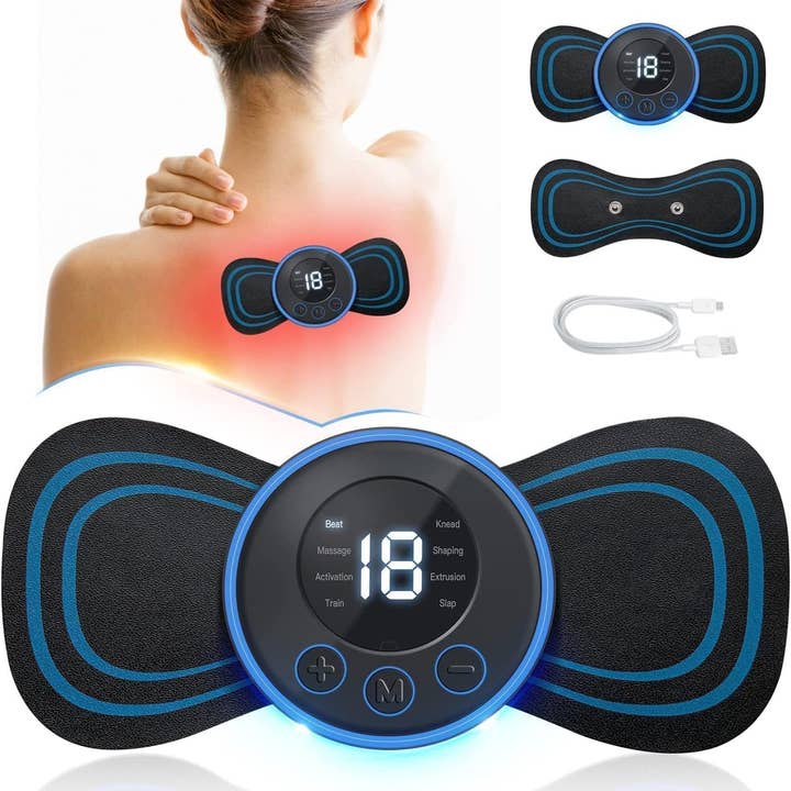 GulleeGadgets - Vente Appareils de massage - Masseur de nuque et dos EMS à chargement portable, en vrac