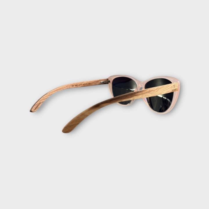 BOTTEGA SMERALDA - Vente Lunettes de soleil – femme - Lunettes de soleil en bois VALENCIA Poudre2