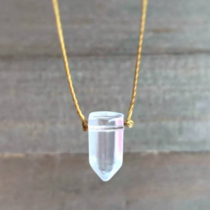 Quartz Crystal Point Necklace for wholesale by Merelani Designs