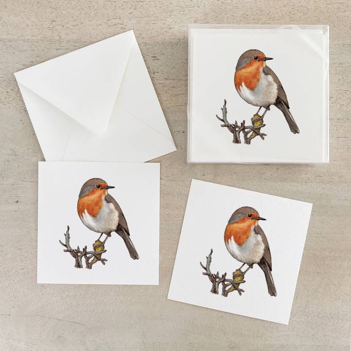 Coffret Cartes/Oiseaux. Robin pour la vente par Yeesan Loh