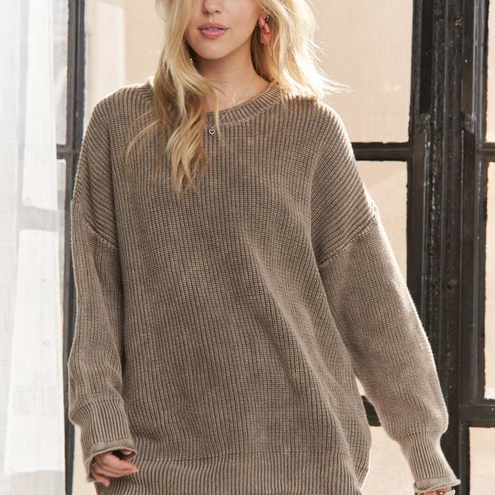 CESW3869- RIBBED TEXTURE OVERSIZED SWEATER and other Purchase Wholesale garment fabric. Free Returns & Net 60 Terms on Faire trending on Faire.