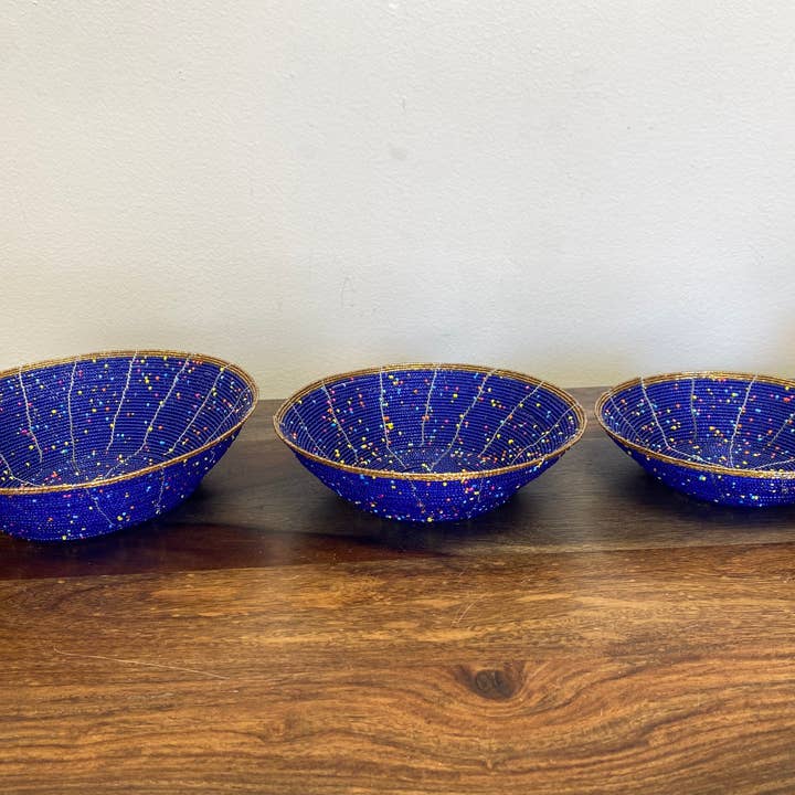 Gitzell FairTrade - Wholesale Decorative Plate/Dish/Bowl - Beaded Bowl Organizer