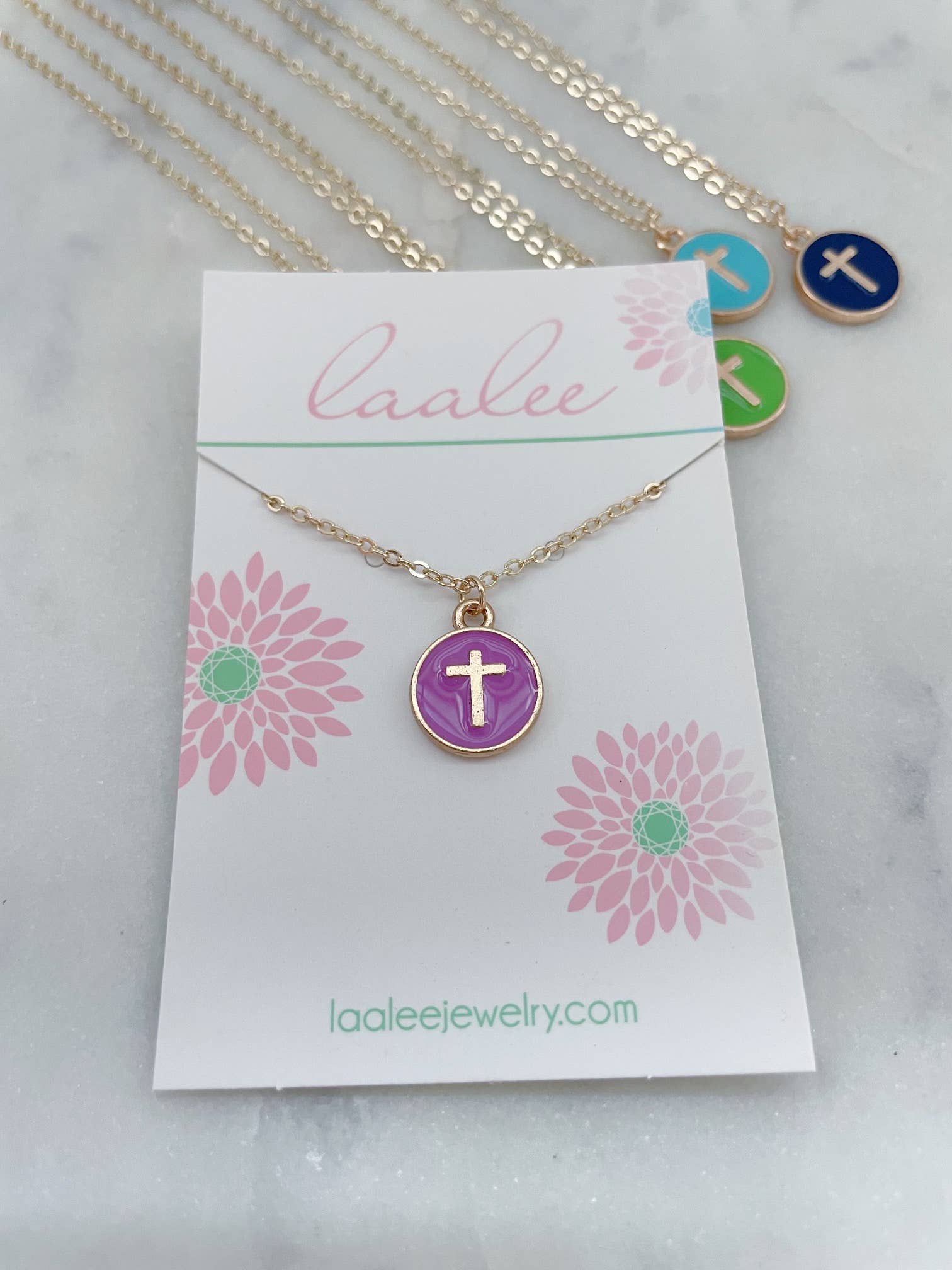 Laalee Jewelry – Großhandel Halskette – Kinder – Kinderkette mit Kreuzanhänger, religiöser Schmuck als Geschenk5