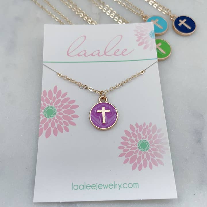 Laalee Jewelry – Großhandel Halskette – Kinder – Kinderkette mit Kreuzanhänger, religiöser Schmuck als Geschenk5