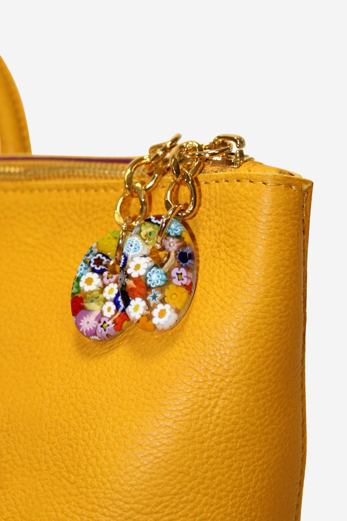 Terrida - Wholesale Shoulder Bag - Women's - Venetian Leather Backpack with Murano Glass Pendant7