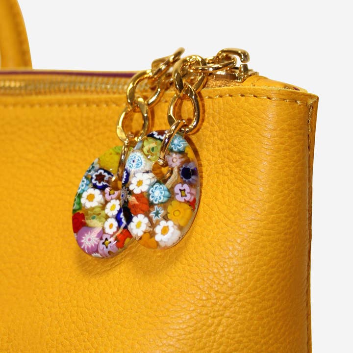 Terrida - Wholesale Shoulder Bag - Women's - Venetian Leather Backpack with Murano Glass Pendant7