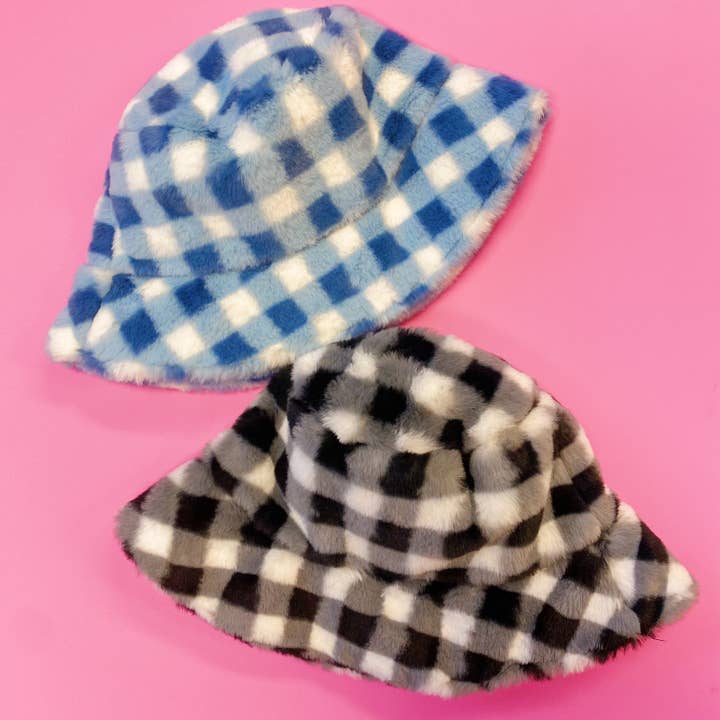 Ellison+Young - Wholesale Vissershoedje - Dames - Supergezellige geruite bucket hat