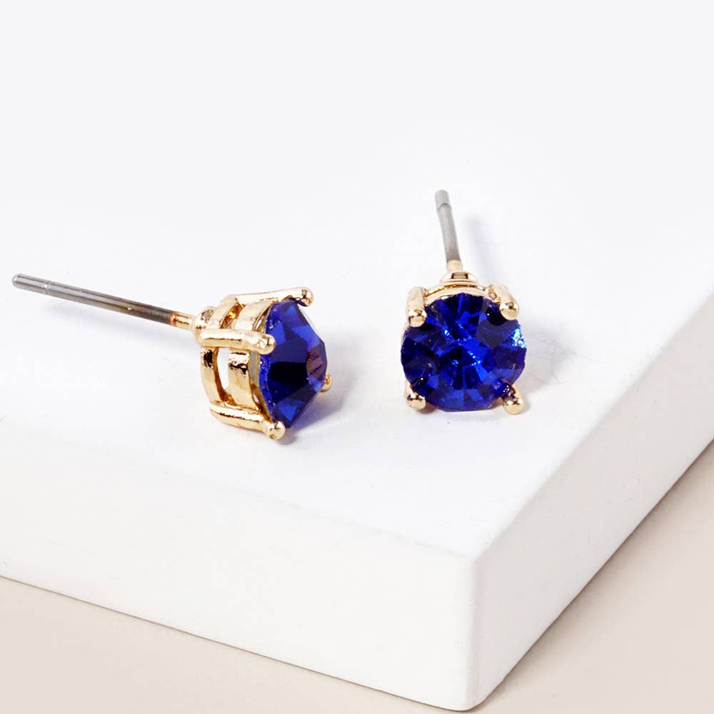 Sensibling Corp. - Wholesale Stud/Post Earrings - 12Pairs - Birthday Stone Cluster Stud Earrings4