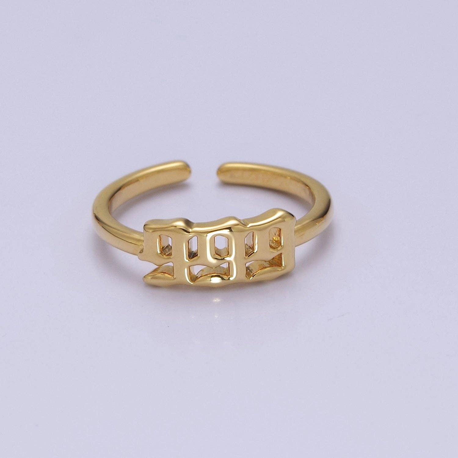 Aim Eternal - Wholesale Band/Stacked Ring - Dainty Angel Number Ring, Minimalist Gold Filled Ring Unisex8