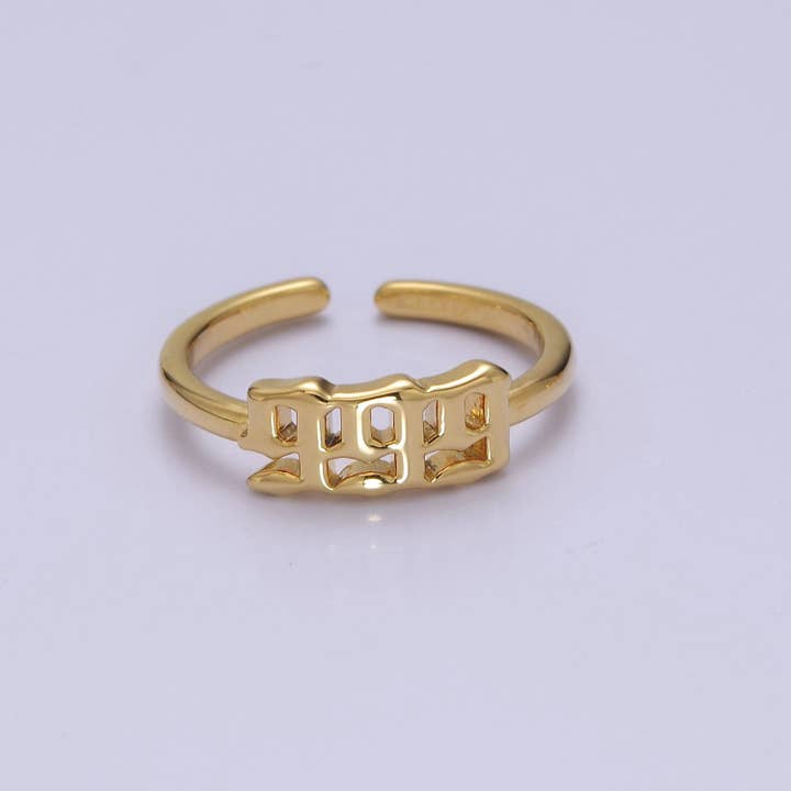Aim Eternal - Wholesale Band/Stacked Ring - Dainty Angel Number Ring, Minimalist Gold Filled Ring Unisex8