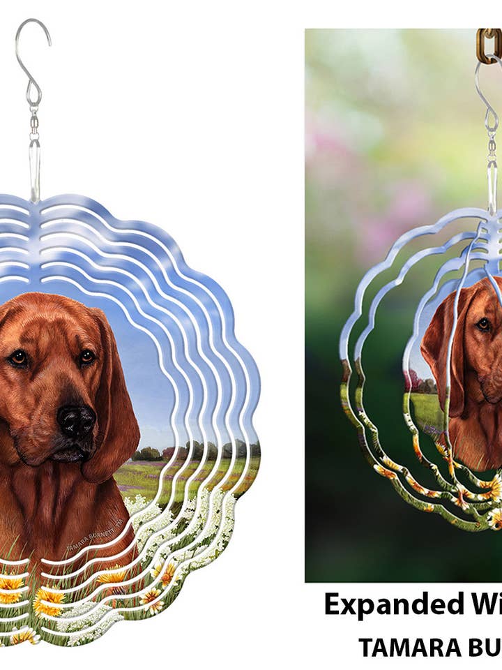 Coonhound Redbone - Wind Spinner for wholesale by Pet Gifts USA, LLC