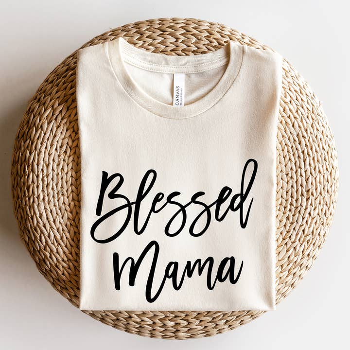 Blessed Mama Shirt Mom Life T-Shirt Mother's Day Mommy Tee for wholesale by Zoe Creative Co