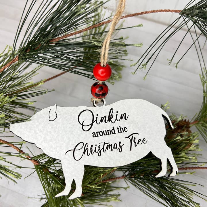 Lauren's Custom Creations - Wholesale Ornament - Farm Animal Christmas Ornaments - Cow, Pig, Chicken3