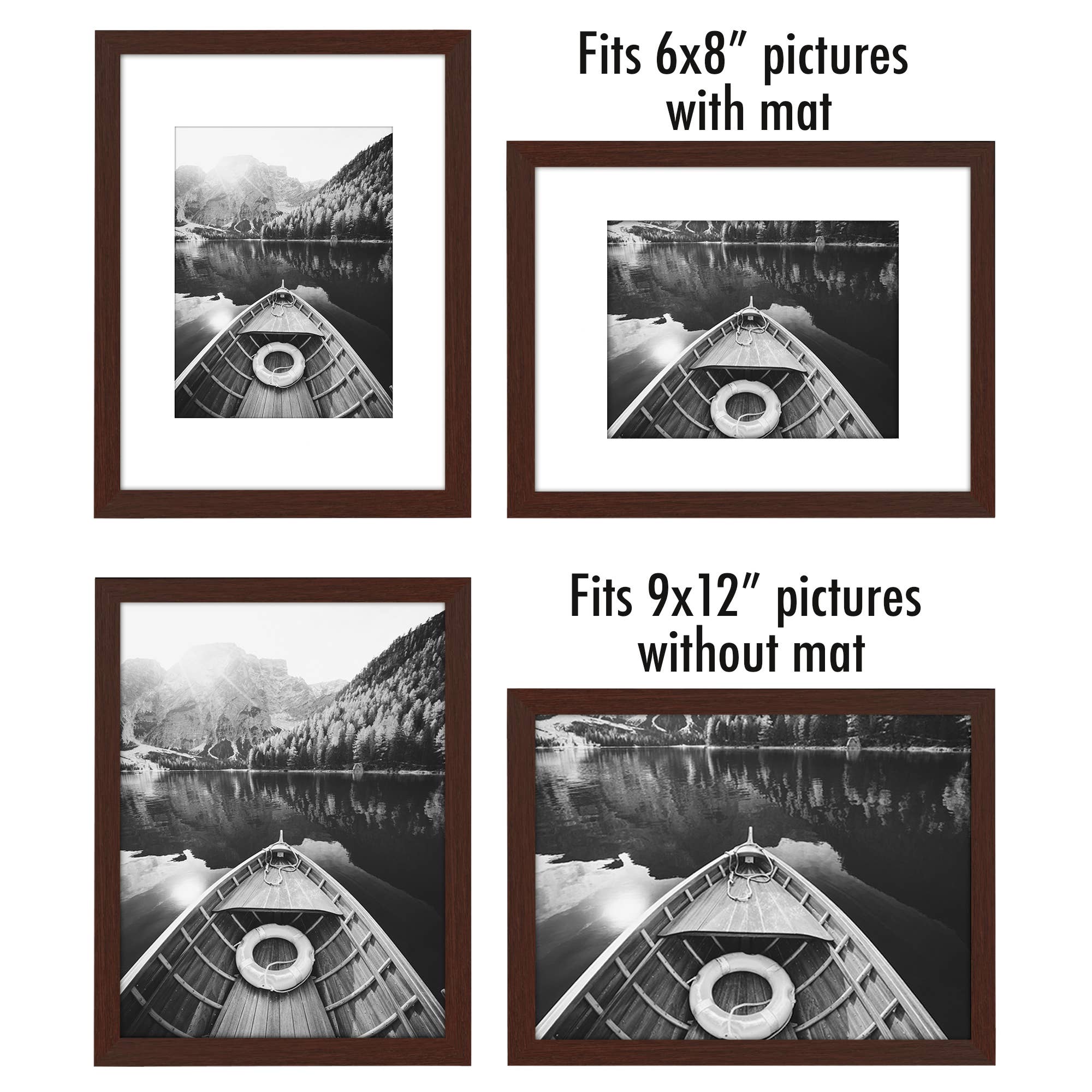 Americanflat - Wholesale Picture Frame - Americanflat Picture Frame with Mat Slim Molding (5 Pack)51