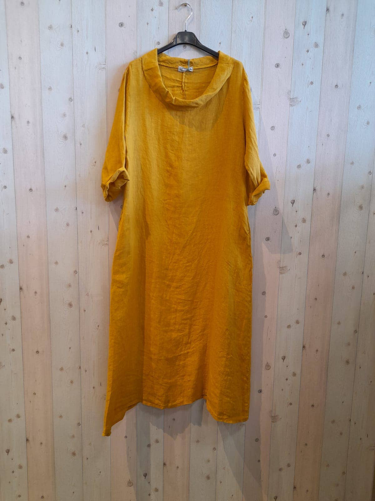 Linen & More – Vestido - Mulher por atacado – REF 25812 VESTIDO COMPRIDO DECOTE BARCO LINHO 100%6