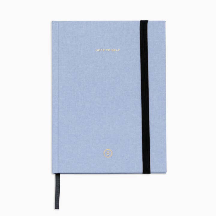 Wit & Delight - Wholesale Journal/Diary - Light Blue Linen Note to Self Journal