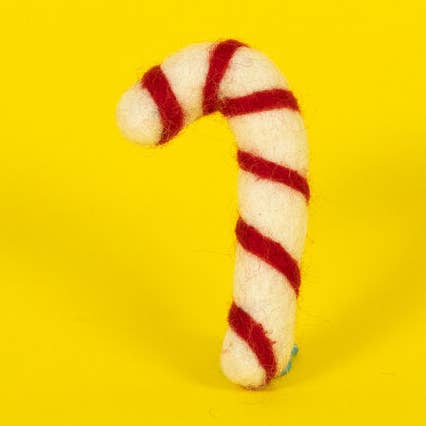 Wool Candy Cane Cat Toy for wholesale by Ware of the Dog