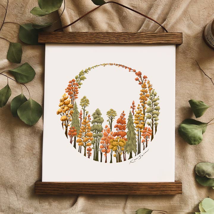 Autumn Forest Ring Art Print for wholesale by Kaari & Co.