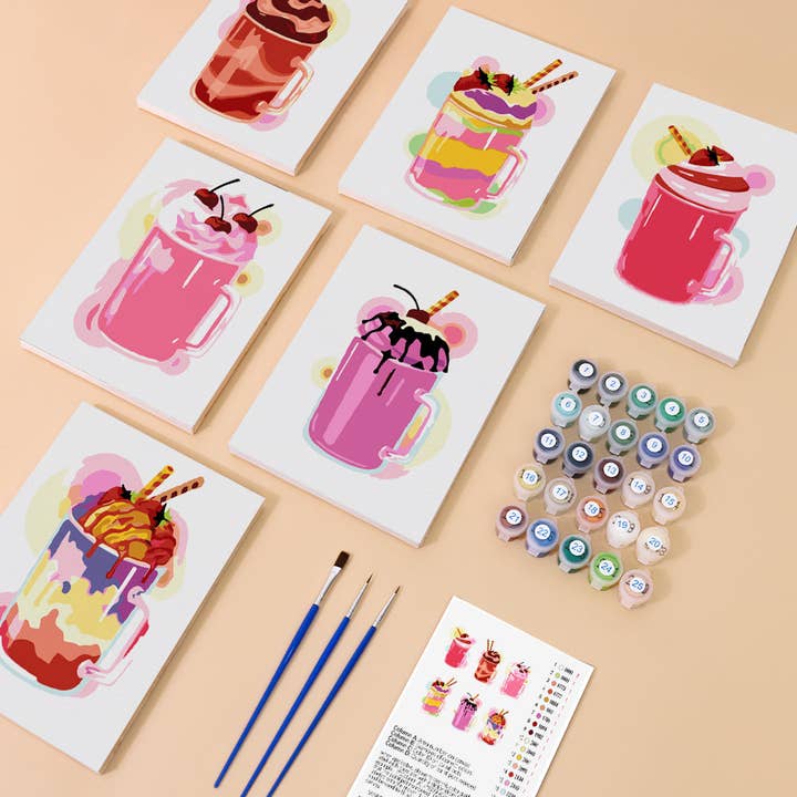 Sweet Symphony 6-pack Mini Måla-efter-nummer Kit för wholesale av Paint Your Numbers